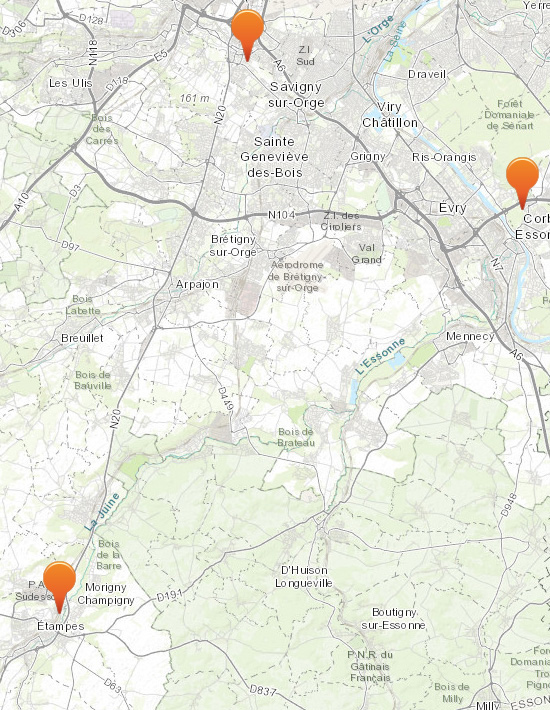 Essonne : Carte de nos collaborateurs