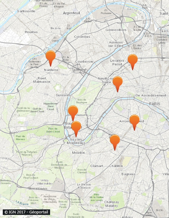 Hauts-de-Seine : Carte de nos collaborateurs